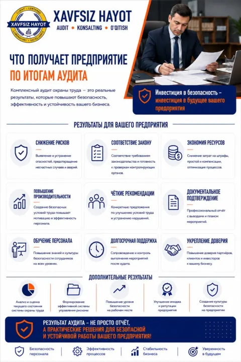Инфографика: что получает предприятие по итогам аудита